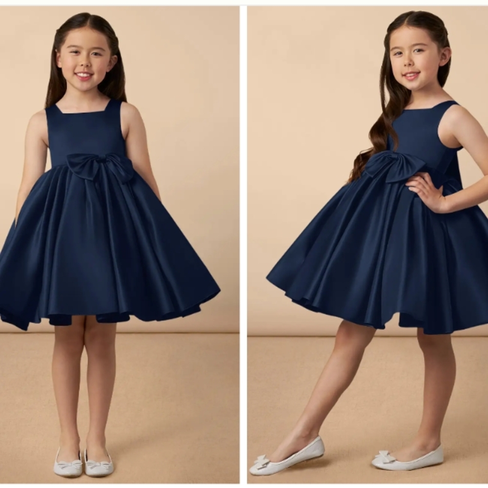 Elegant Navy Blue Kids Dress